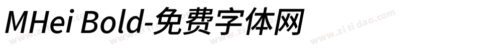 MHei Bold字体转换